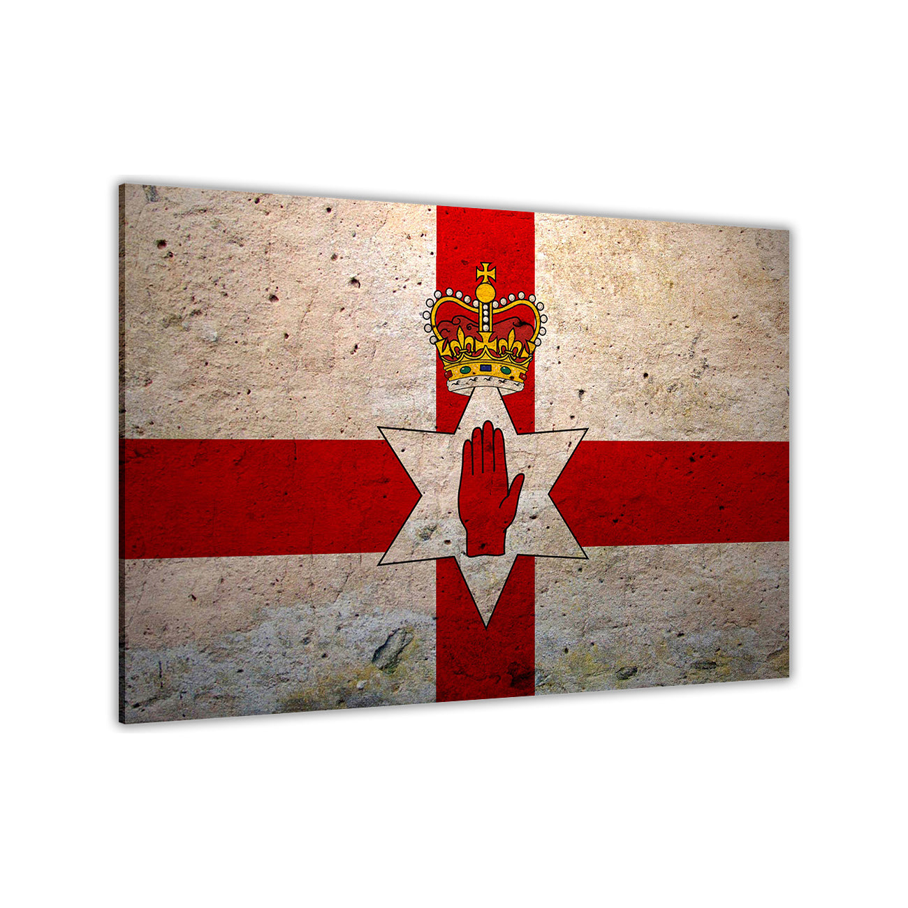 Ulster Banner N Ireland Flag Canvas Wall Art Picture Print for the Living Room, Bedroom, Home Decor