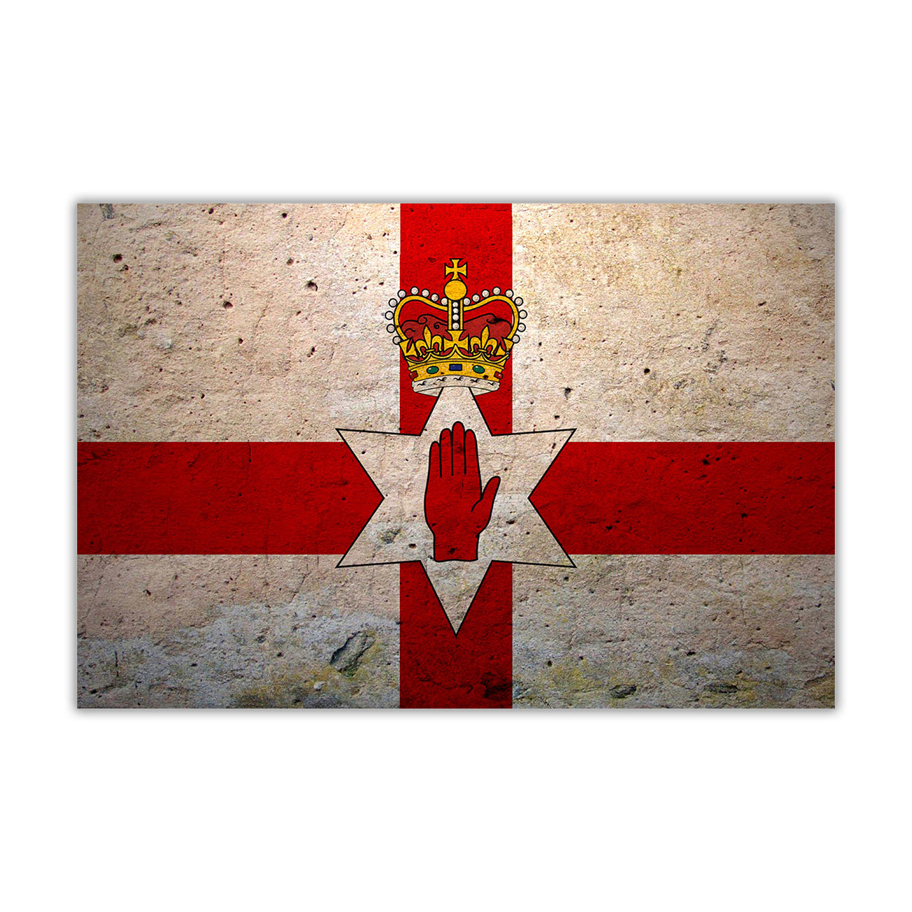Ulster Banner N Ireland Flag Canvas Wall Art Picture Print for the Living Room, Bedroom, Home Decor