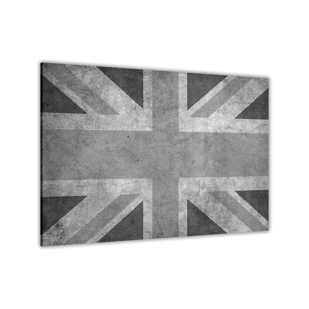 Union Jack Black & White Canvas Wall Art Picture Print for the Living Room, Bedroom, Home Decor