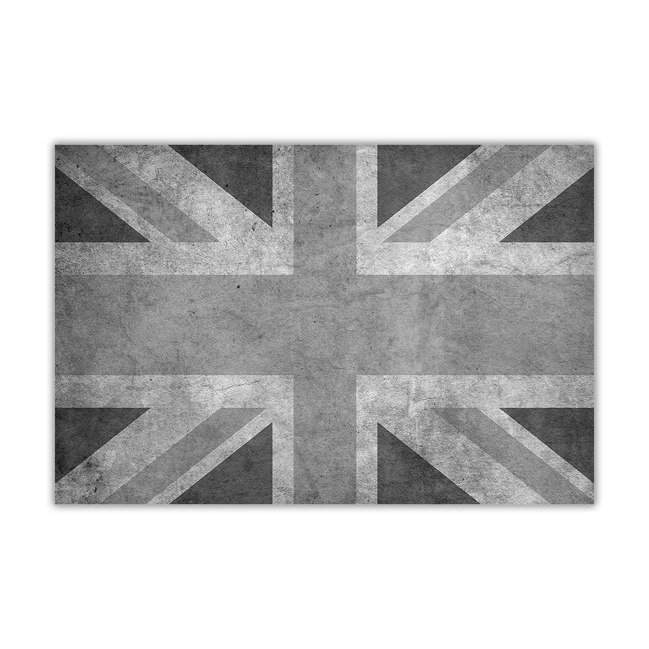 Union Jack Black & White Canvas Wall Art Picture Print for the Living Room, Bedroom, Home Decor