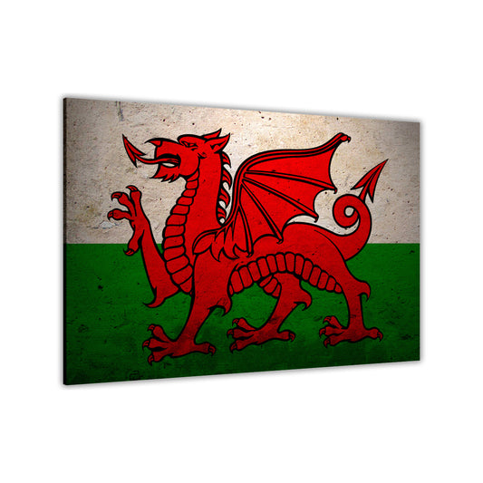 Wales Flag Canvas Wall Art Picture Print for the Living Room, Bedroom, Home Decor