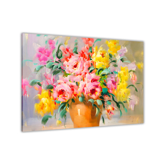 Blossomed Bouquet Oil Painting Canvas Wall Art Picture Print for the Living Room, Bedroom, Home Decor