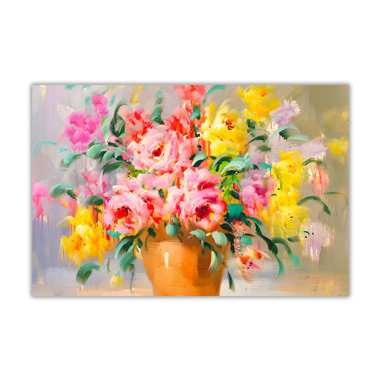 Blossomed Bouquet Oil Painting Canvas Wall Art Picture Print for the Living Room, Bedroom, Home Decor