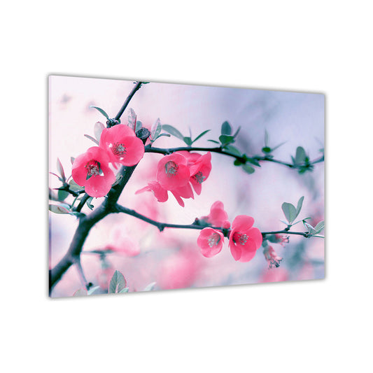 Purple Spring Blooming Flower Canvas Wall Art Picture Print for the Living Room, Bedroom, Home Decor