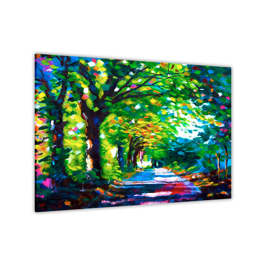 Forest Path Oil Painting Canvas Wall Art Picture Print for the Living Room, Bedroom, Home Decor