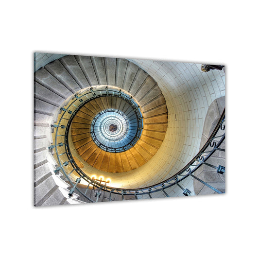 Spiral Staircase Canvas Wall Art Picture Print for the Living Room, Bedroom, Home Decor