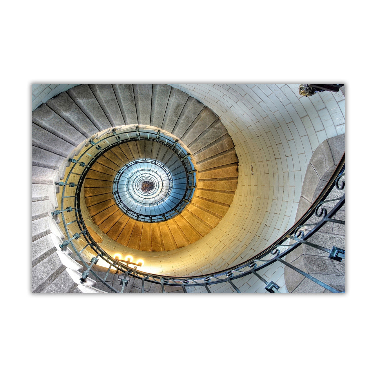 Spiral Staircase Canvas Wall Art Picture Print for the Living Room, Bedroom, Home Decor