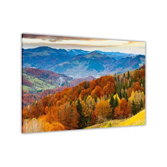 Sunset Autumn Landscape Canvas Wall Art Picture Print for the Living Room, Bedroom, Home Decor