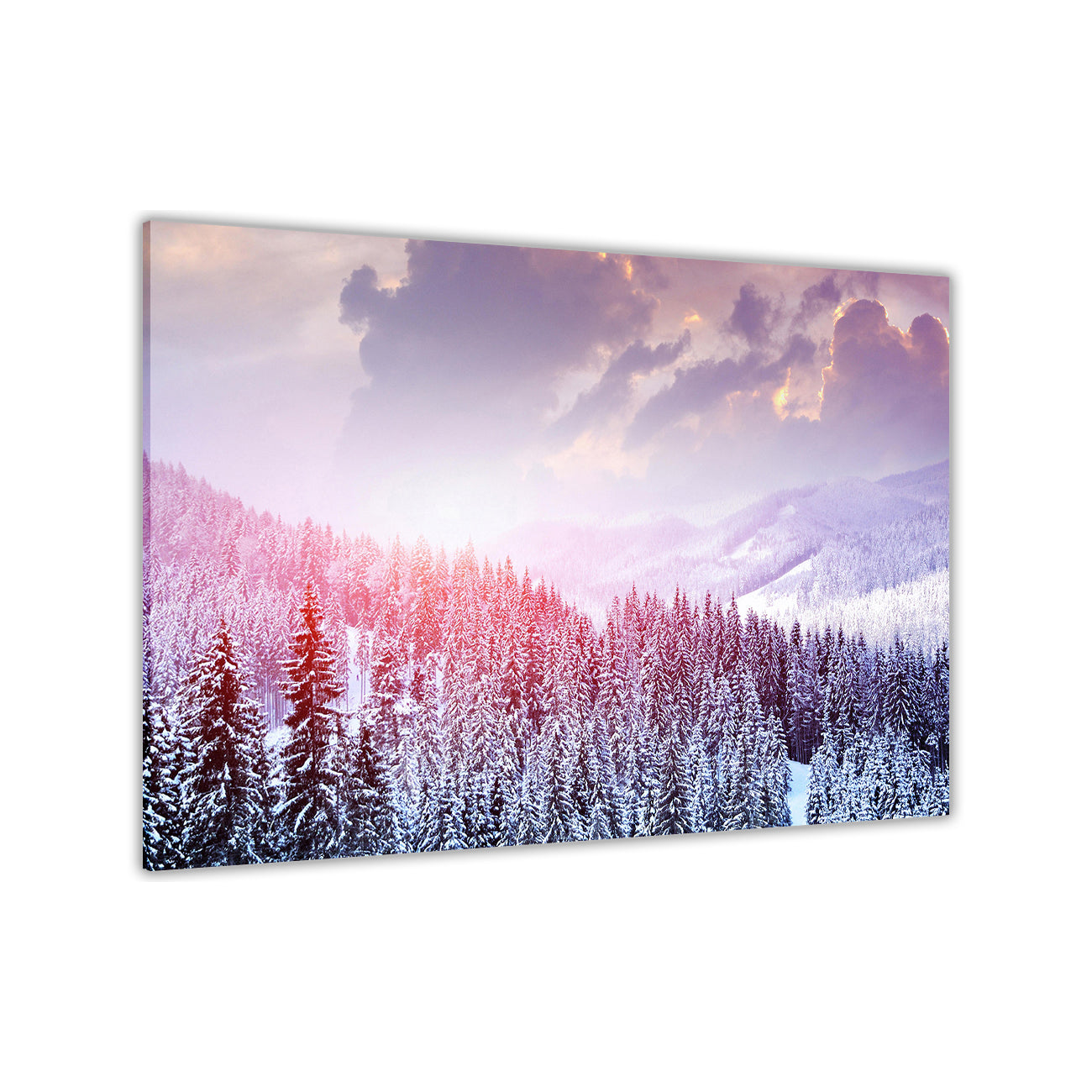 Winter Forest Canvas Wall Art Picture Print for the Living Room, Bedroom, Home Decor