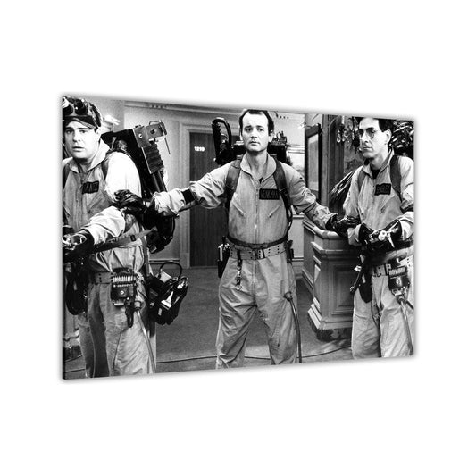 Ghostbusters Black & White Canvas Wall Art Picture Print for the Living Room, Bedroom, Home Decor