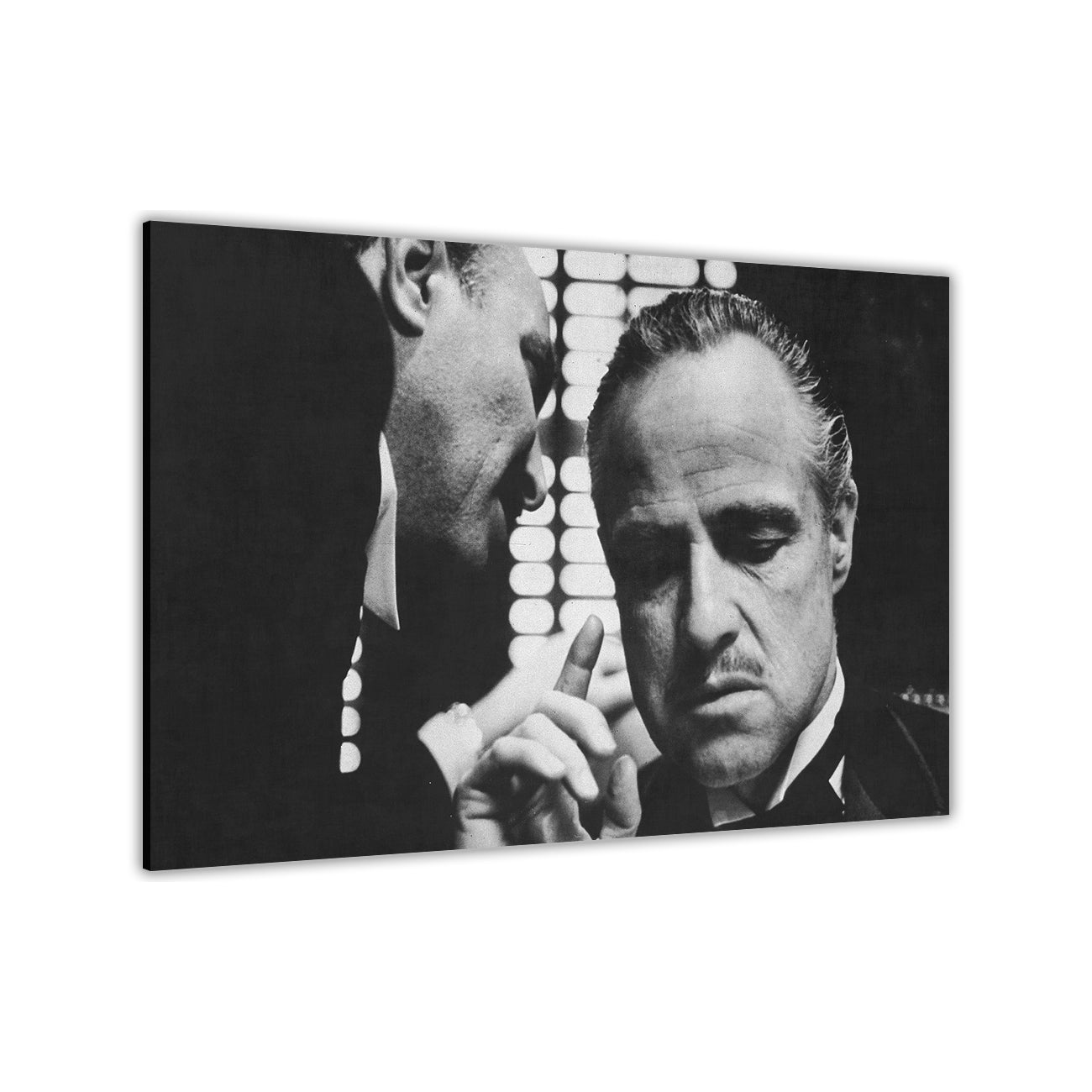 Godfather Black & White Canvas Wall Art Picture Print for the Living Room, Bedroom, Home Decor