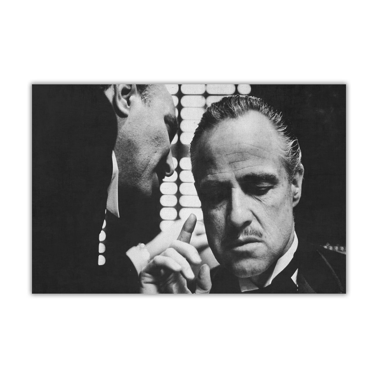 Godfather Black & White Canvas Wall Art Picture Print for the Living Room, Bedroom, Home Decor