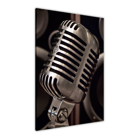 Mic And Speakers Canvas Wall Art Picture Print for the Living Room, Bedroom, Home Decor