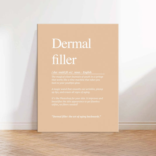 Dermal Filler Definition Nude Canvas Wall Art Print