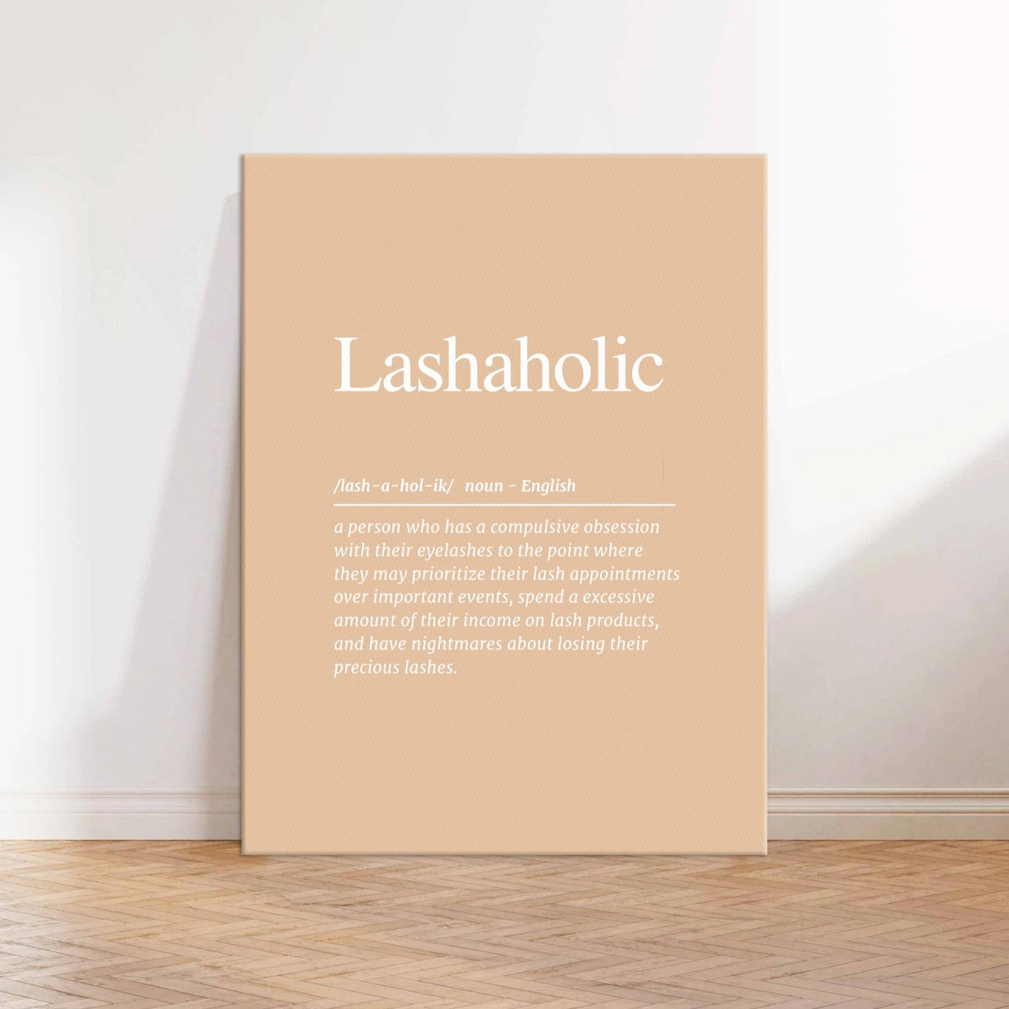 Lashaholic Nude Canvas Wall Art Print