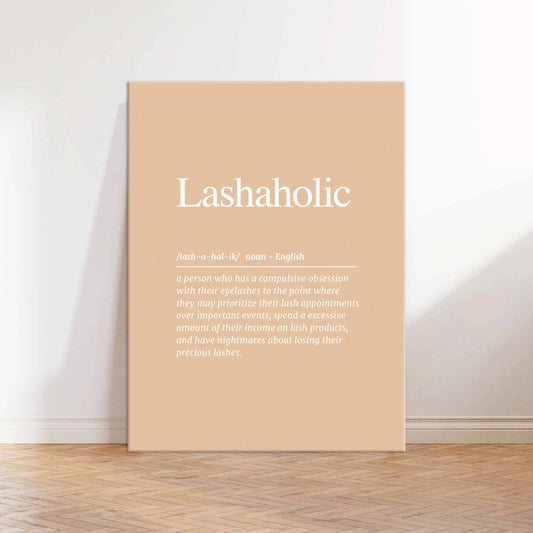 Lashaholic Nude Canvas Wall Art Print