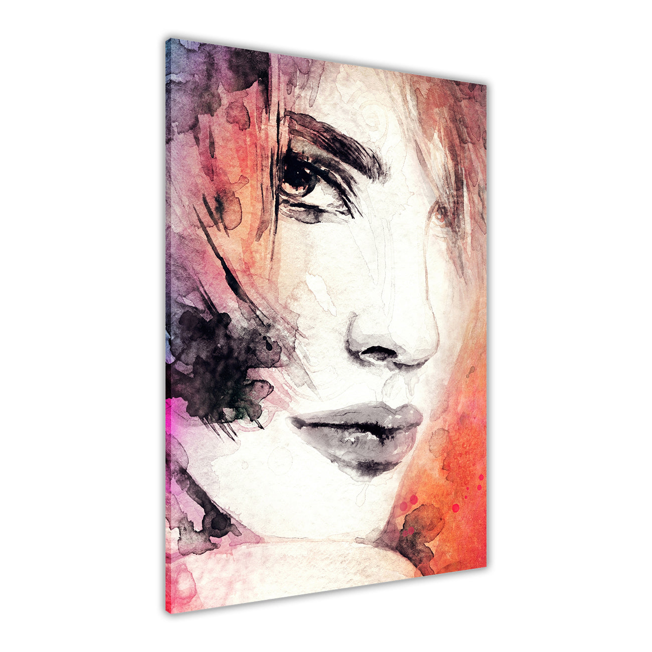 Abstract Woman Watercolour Canvas Wall Art Picture Print for the Living Room, Bedroom, Home Decor