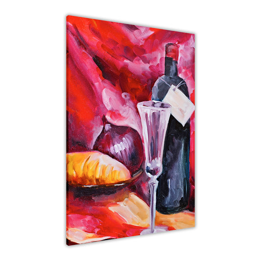 Red Wine And Bottle Oil Painting Canvas Wall Art Picture Print for the Living Room, Bedroom, Home Decor