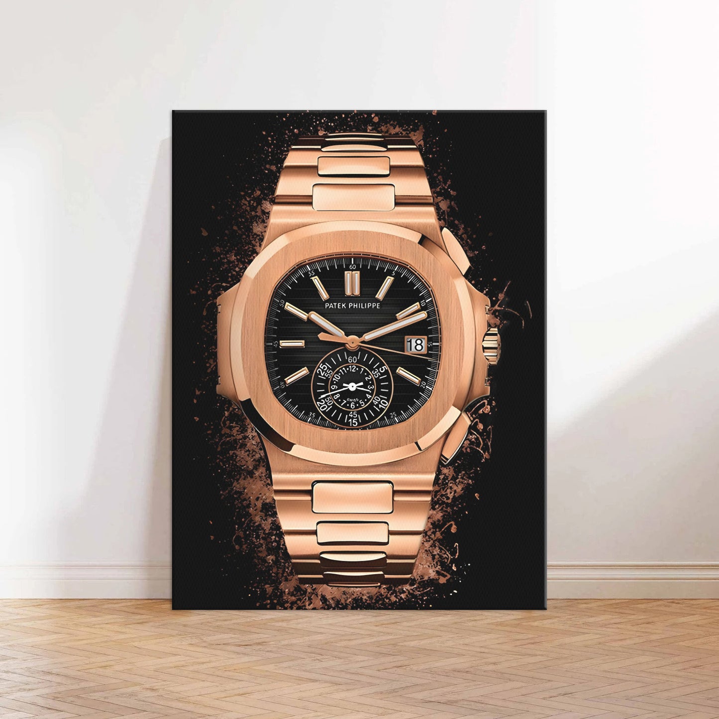 Patek Philippe Rose Gold Canvas Wall Art Print