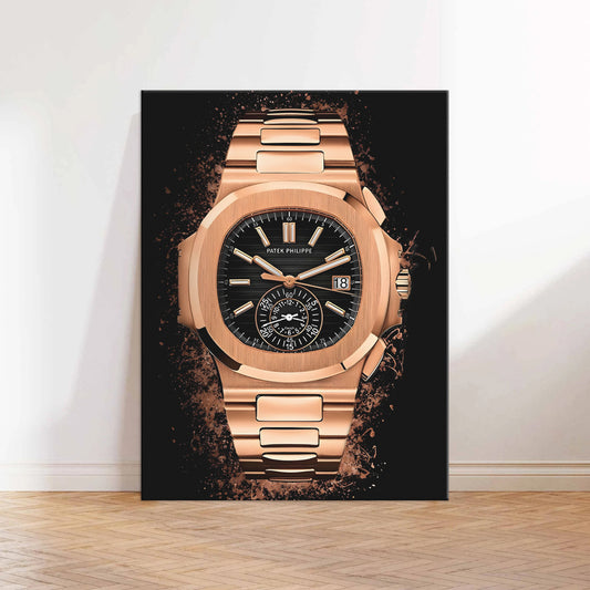 Patek Philippe Rose Gold Canvas Wall Art Print