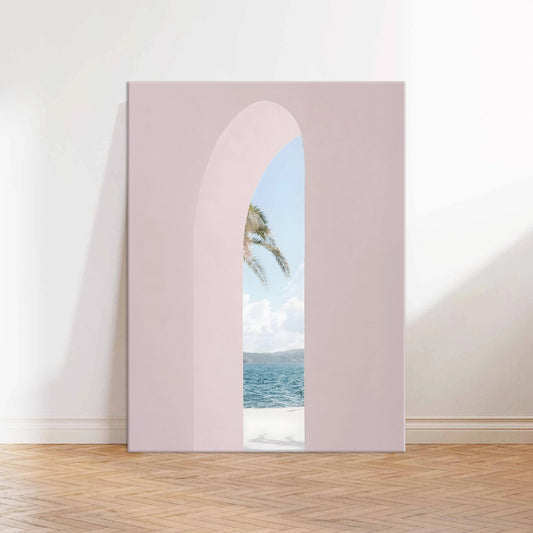 Pink Arch Canvas Wall Art Print