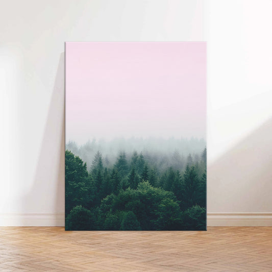 Pink Forest Canvas Wall Art Print