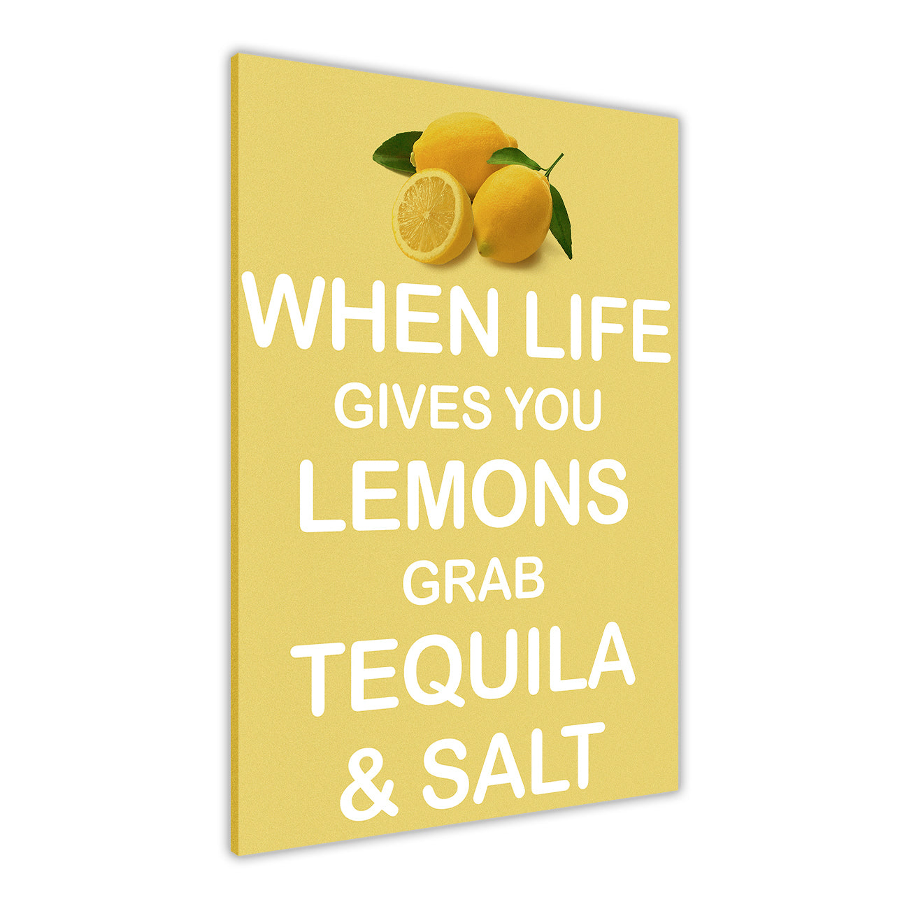 Lemons Quote Canvas Wall Art Picture Print for the Living Room, Bedroom, Home Decor