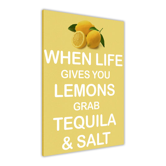 Lemons Quote Canvas Wall Art Picture Print for the Living Room, Bedroom, Home Decor