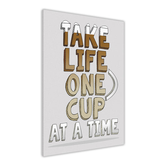 One Cup Canvas Wall Art Picture Print for the Living Room, Bedroom, Home Decor