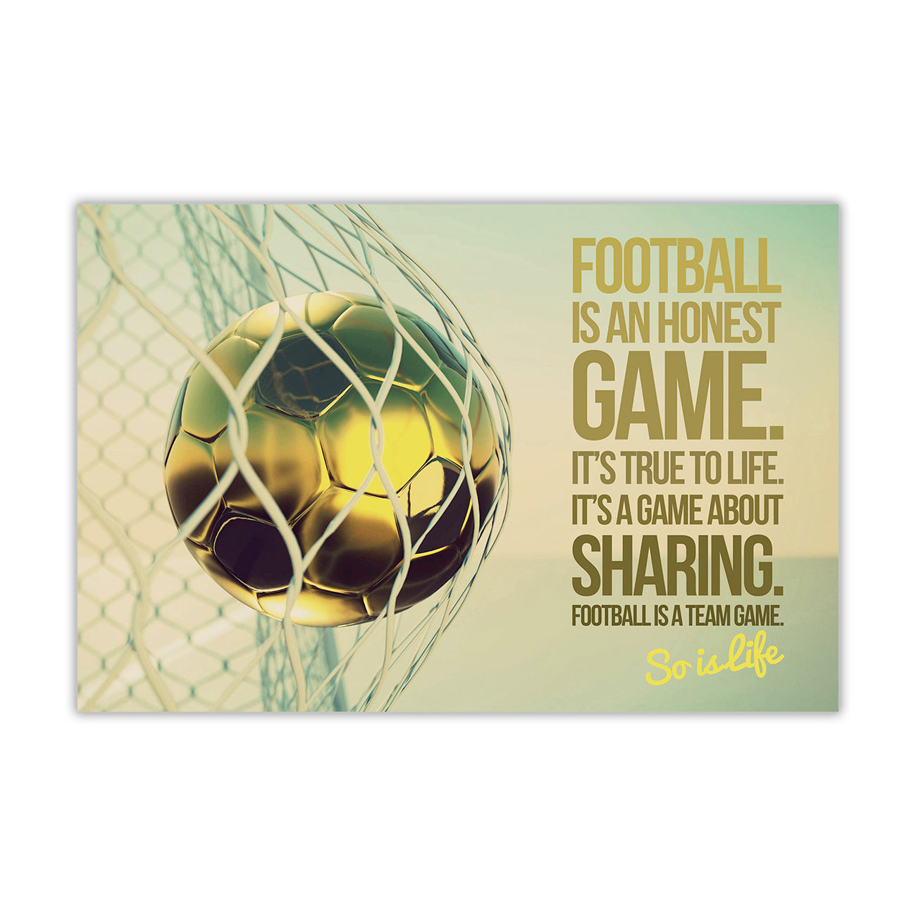 Football Quote Canvas Wall Art Picture Print for the Living Room, Bedroom, Home Decor