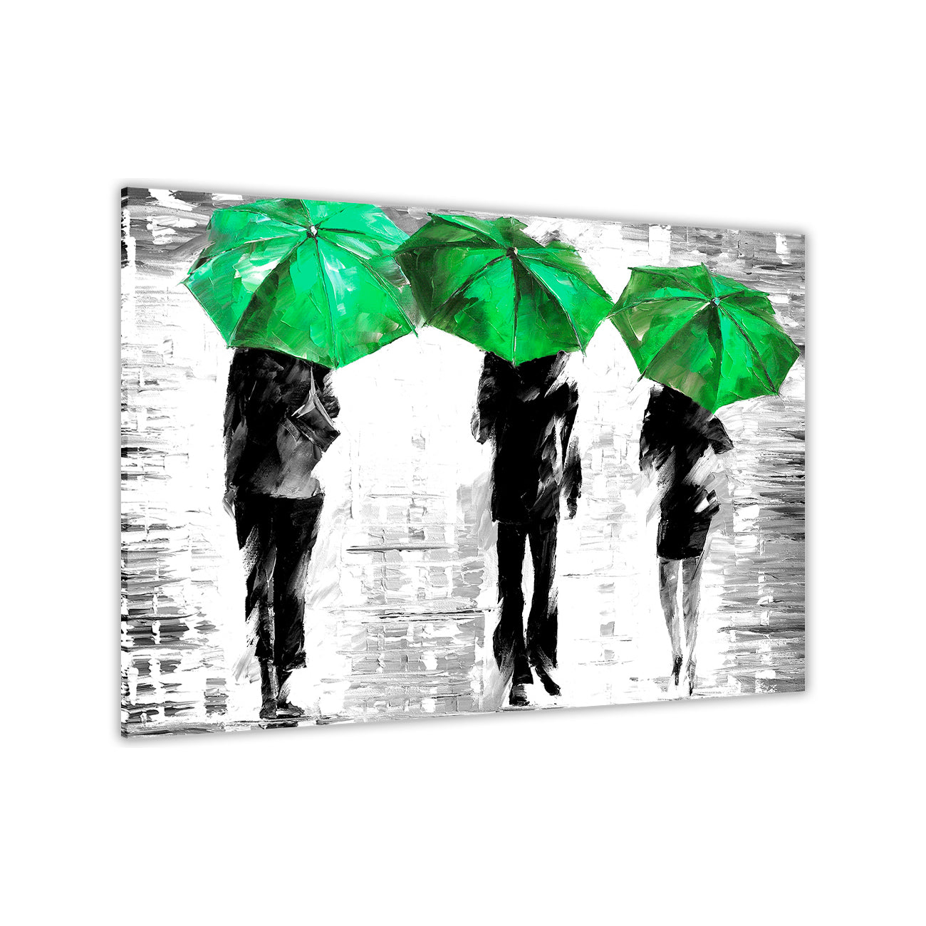 3 Umbrella Black & White Canvas Wall Art Picture Print for the Living Room, Bedroom, Home Decor
