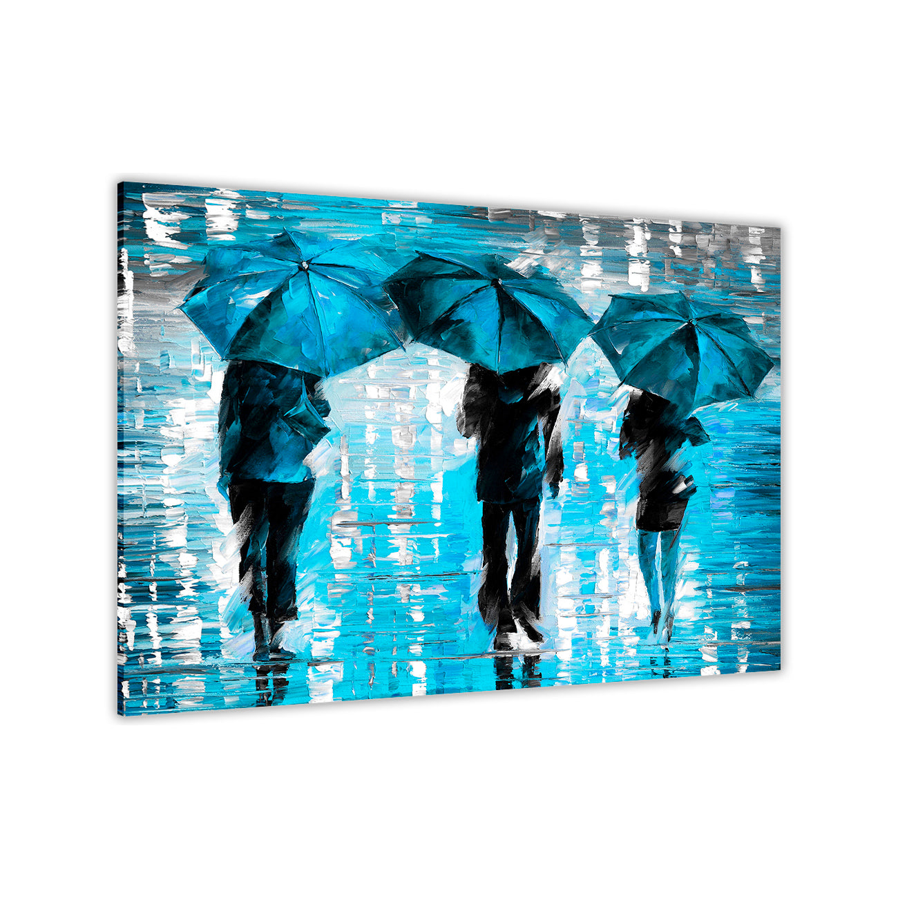 3 Umbrella Land Canvas Wall Art Picture Print for the Living Room, Bedroom, Home Decor