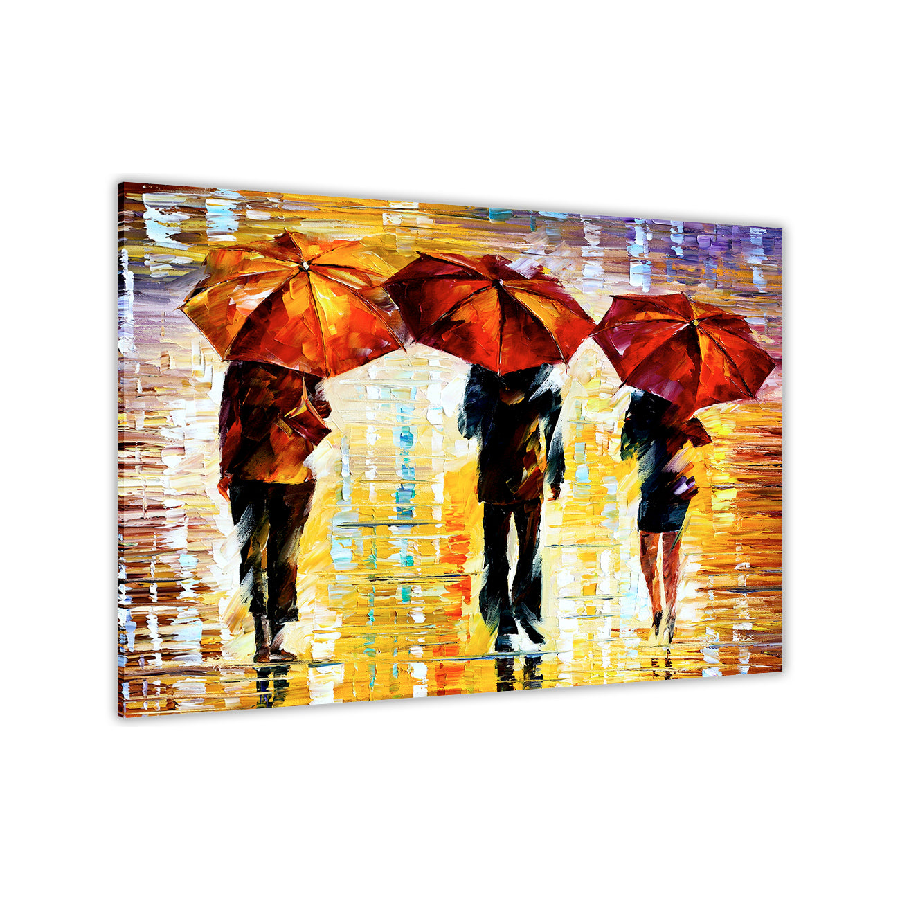 3 Umbrella Land Canvas Wall Art Picture Print for the Living Room, Bedroom, Home Decor