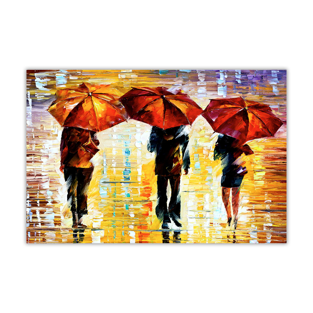 3 Umbrella Land Canvas Wall Art Picture Print for the Living Room, Bedroom, Home Decor