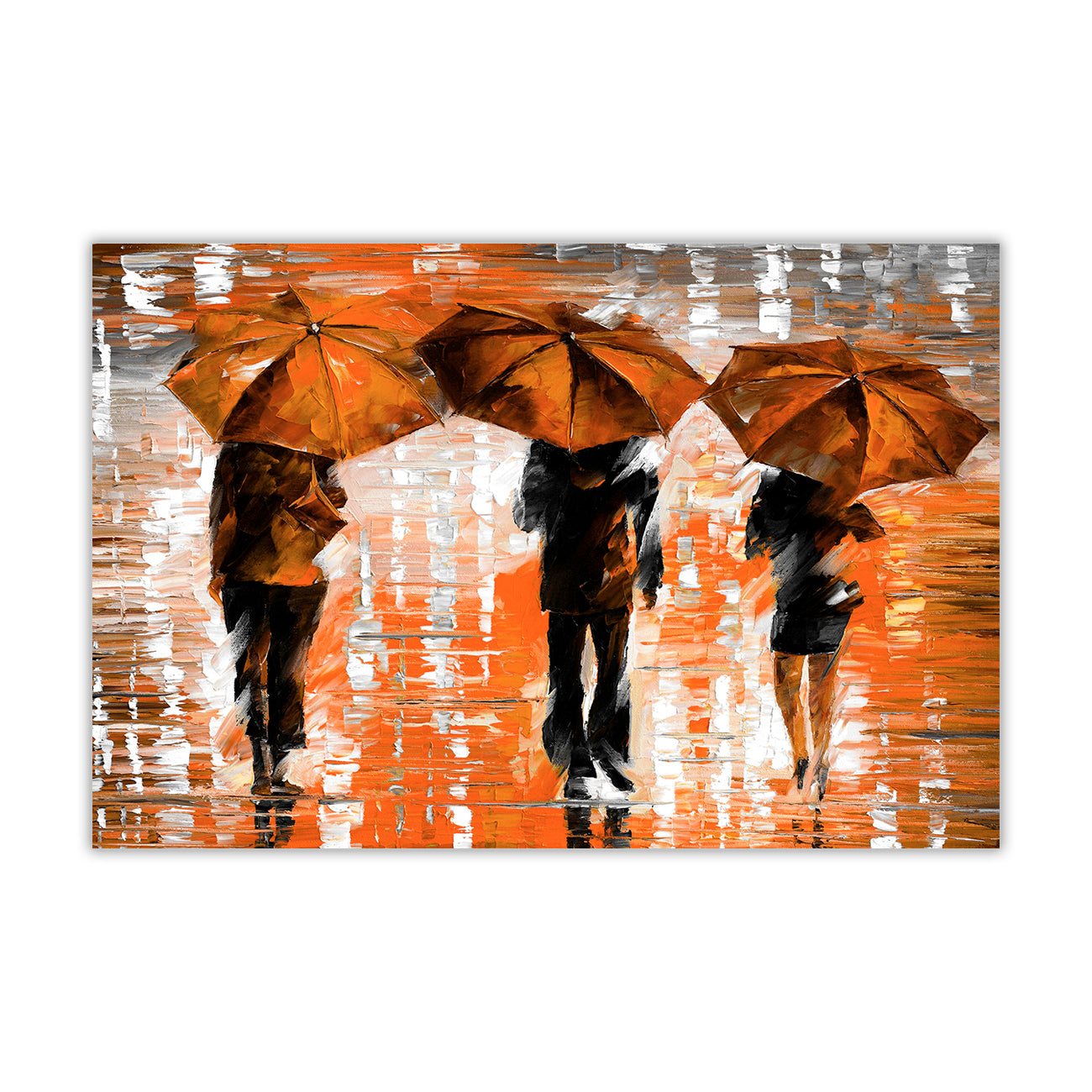 3 Umbrella Land Canvas Wall Art Picture Print for the Living Room, Bedroom, Home Decor