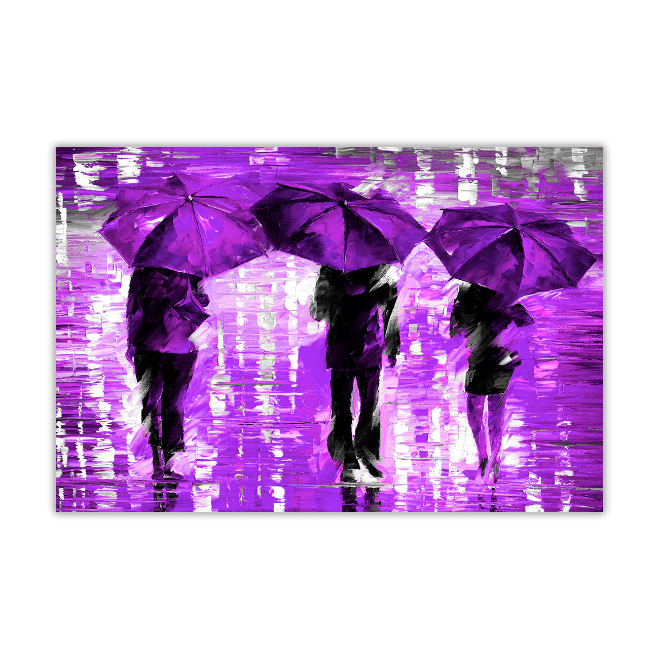 3 Umbrella Land Canvas Wall Art Picture Print for the Living Room, Bedroom, Home Decor