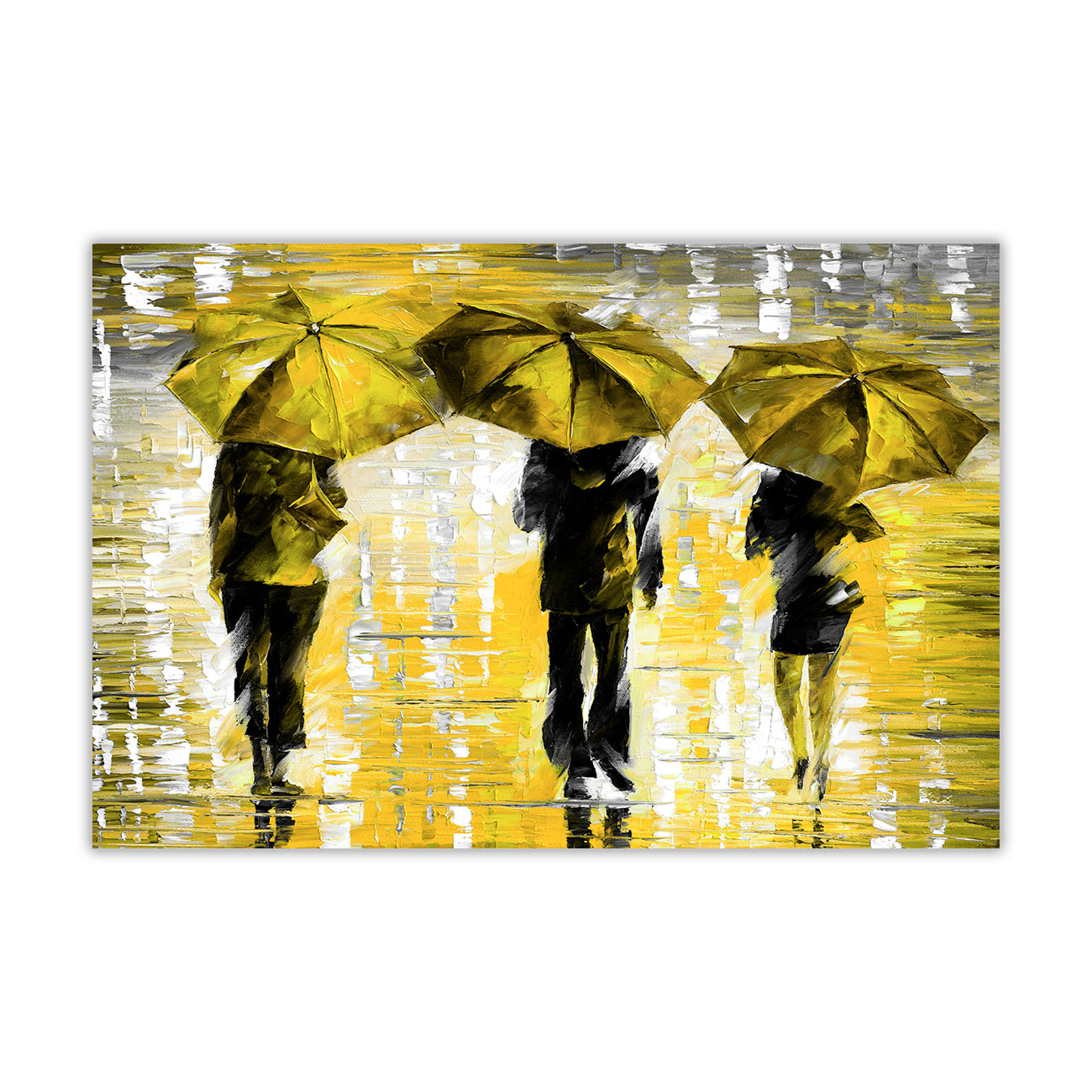 3 Umbrella Land Canvas Wall Art Picture Print for the Living Room, Bedroom, Home Decor