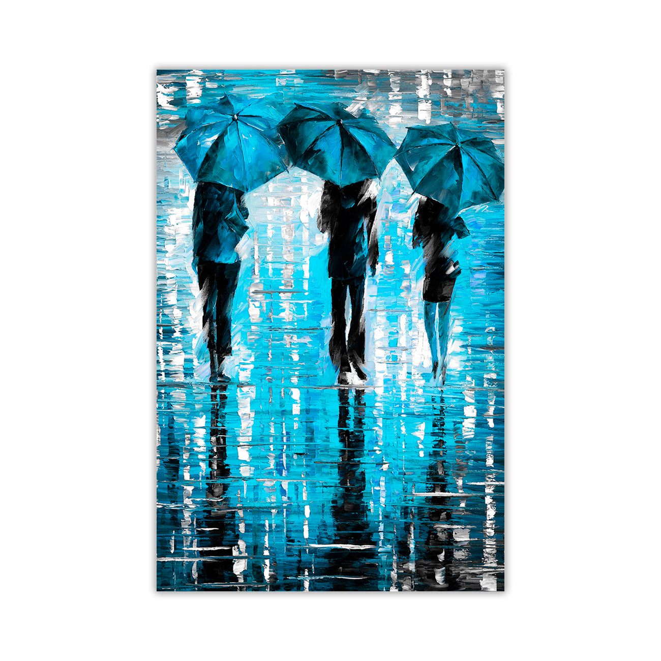 3 Umbrella Port Canvas Wall Art Picture Print for the Living Room, Bedroom, Home Decor