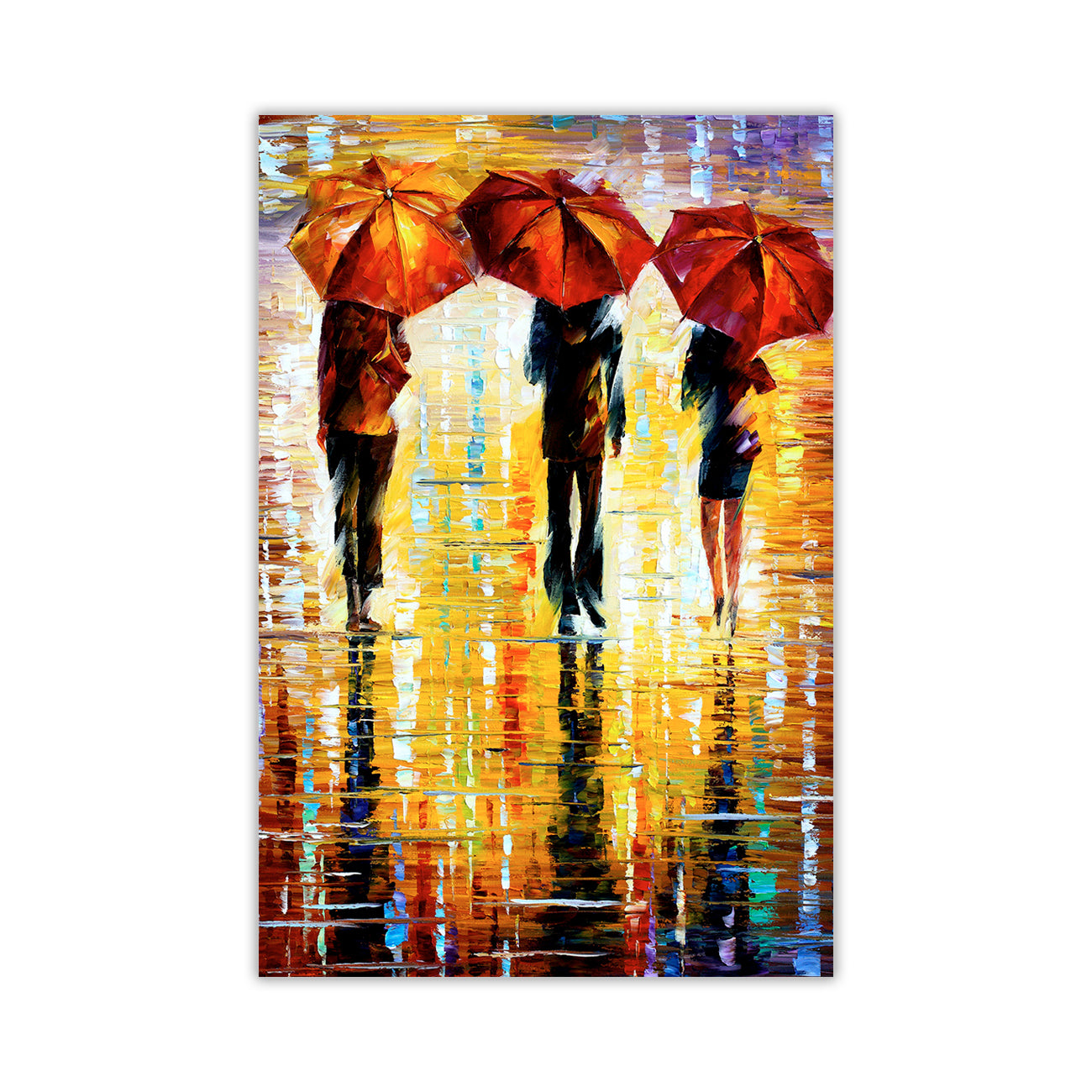 3 Umbrella Port Canvas Wall Art Picture Print for the Living Room, Bedroom, Home Decor