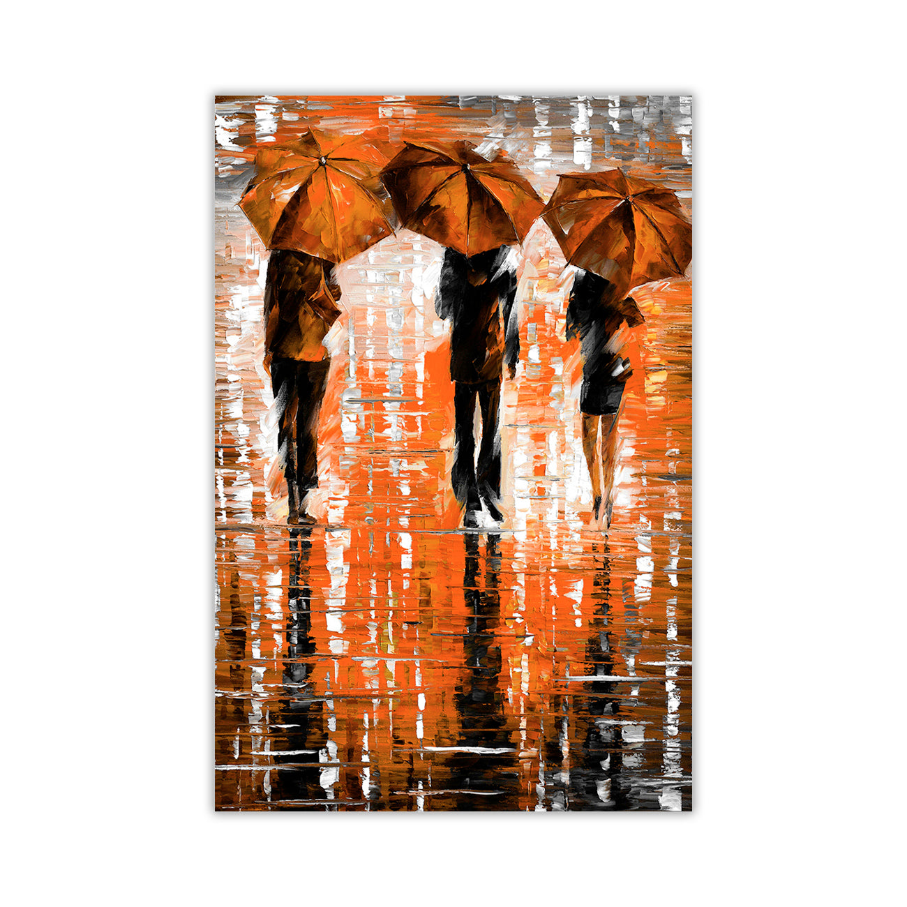 3 Umbrella Port Canvas Wall Art Picture Print for the Living Room, Bedroom, Home Decor