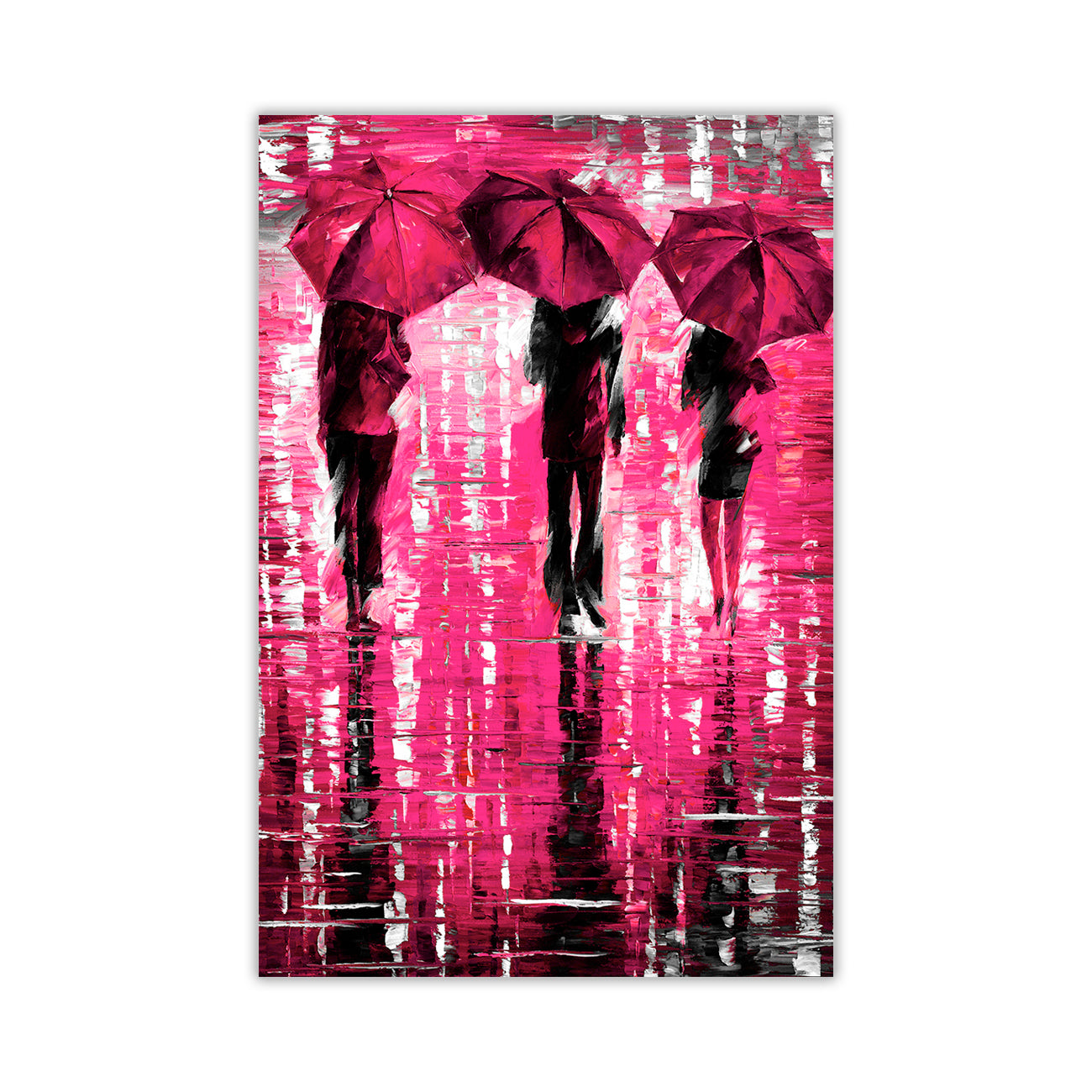 3 Umbrella Port Canvas Wall Art Picture Print for the Living Room, Bedroom, Home Decor