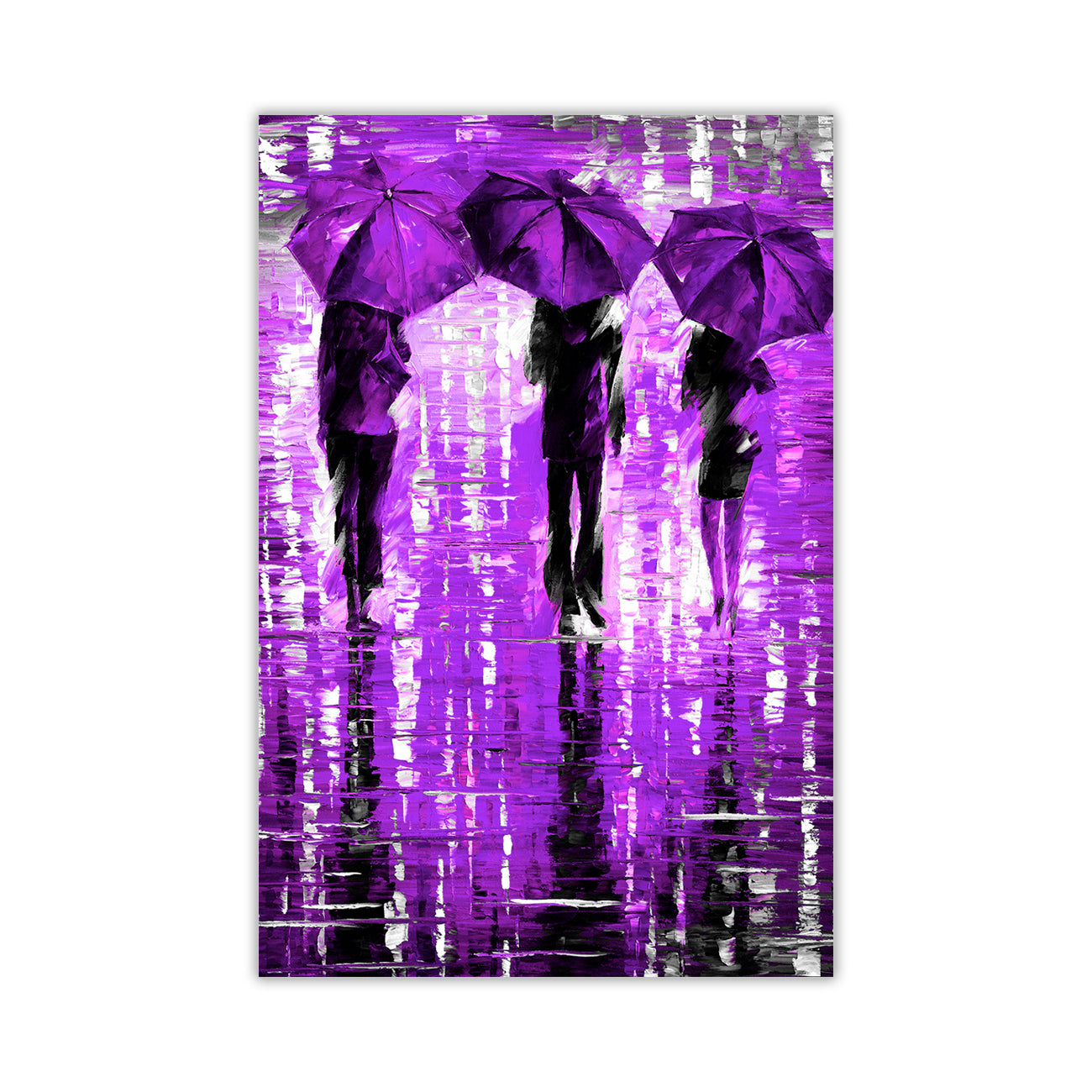 3 Umbrella Port Canvas Wall Art Picture Print for the Living Room, Bedroom, Home Decor