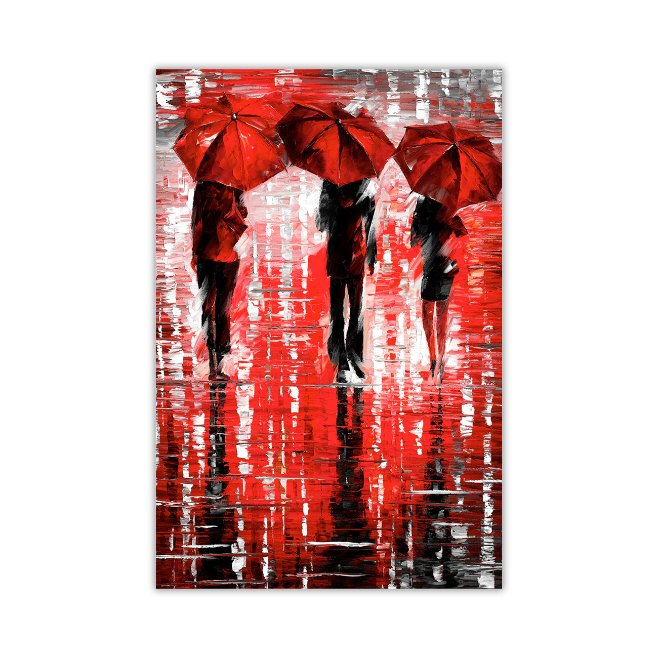 3 Umbrella Port Canvas Wall Art Picture Print for the Living Room, Bedroom, Home Decor