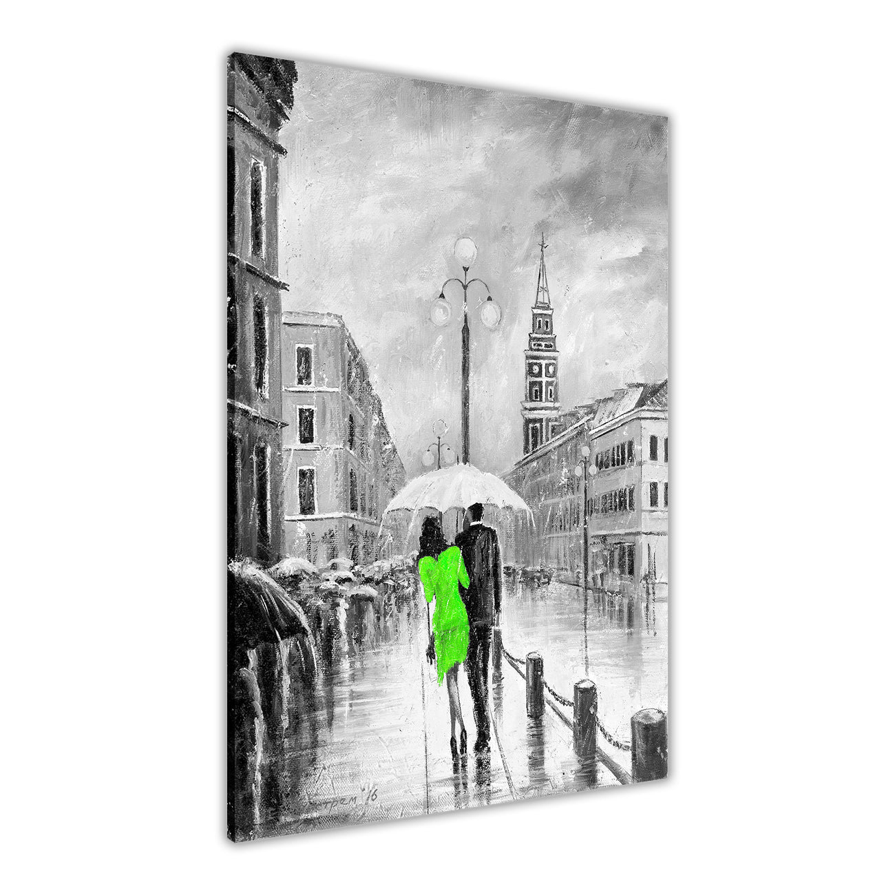 Dress Umbrella Black & White Canvas Wall Art Picture Print for the Living Room, Bedroom, Home Decor