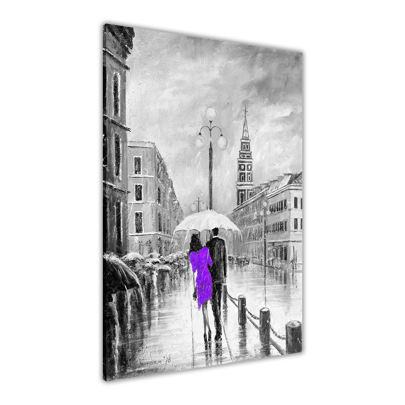 Dress Umbrella Black & White Canvas Wall Art Picture Print for the Living Room, Bedroom, Home Decor