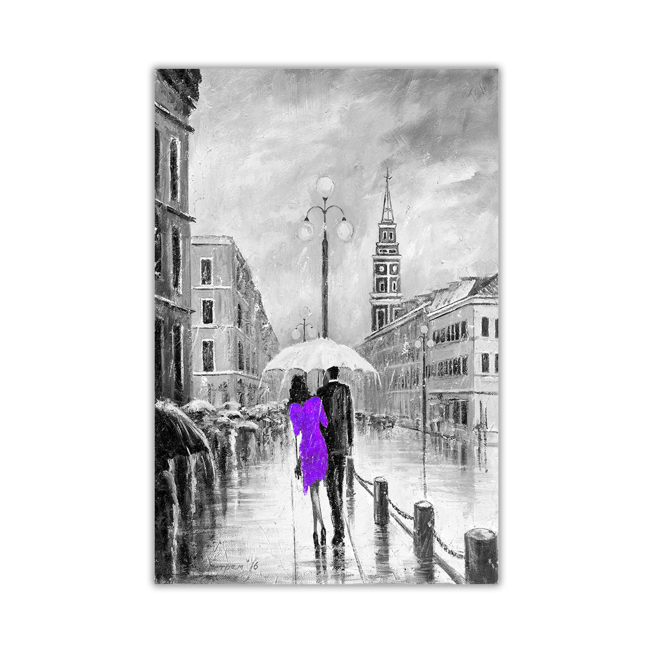 Dress Umbrella Black & White Canvas Wall Art Picture Print for the Living Room, Bedroom, Home Decor