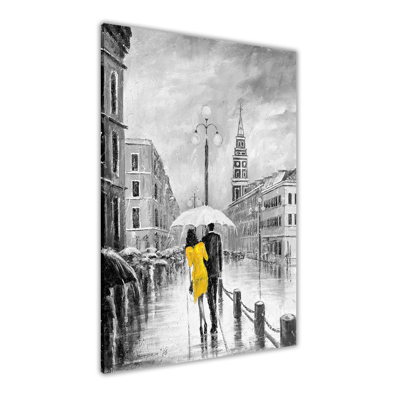 Dress Umbrella Black & White Canvas Wall Art Picture Print for the Living Room, Bedroom, Home Decor