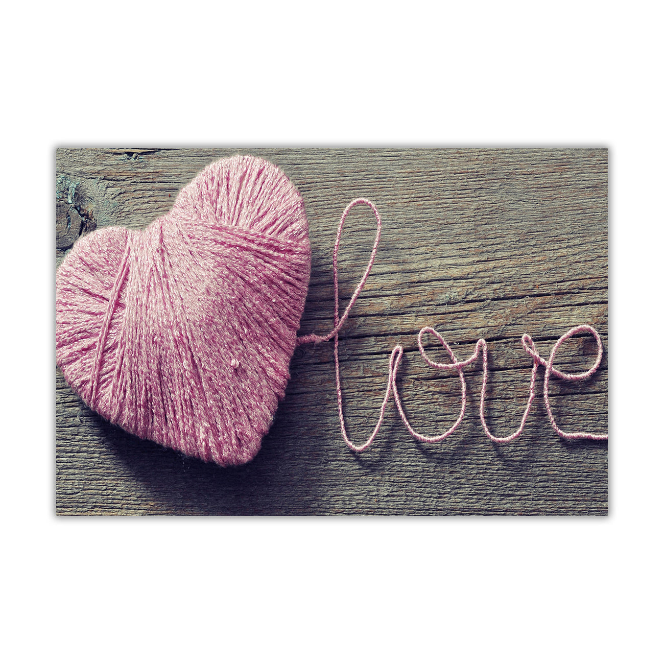 Heart Love String Canvas Wall Art Picture Print for the Living Room, Bedroom, Home Decor