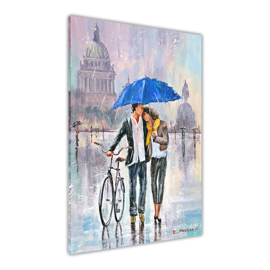 Umbrella Bicycle Canvas Wall Art Picture Print for the Living Room, Bedroom, Home Decor