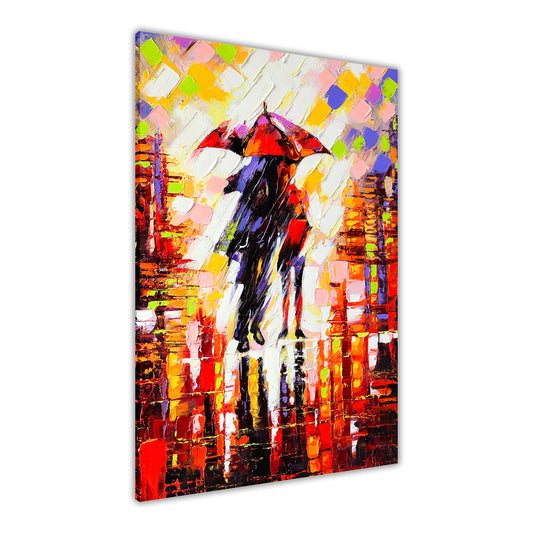 Winter Night Umbrellas Canvas Wall Art Picture Print for the Living Room, Bedroom, Home Decor